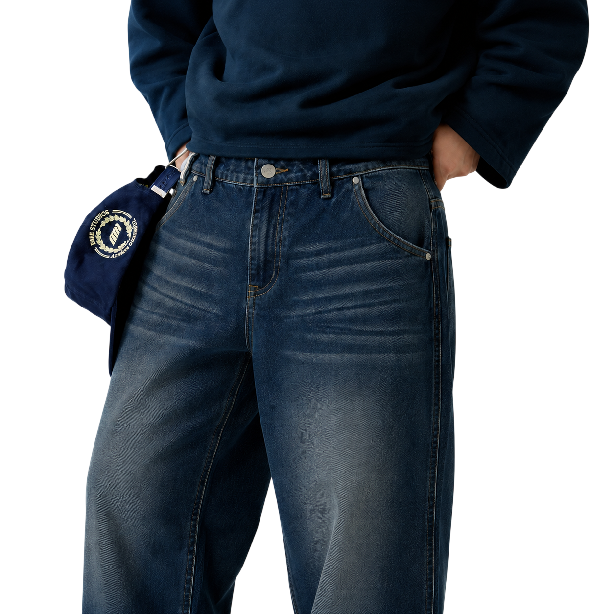 Foto alternativa 5 para pantalón baggy azul